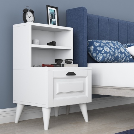 Нощно шкафче BD105 Бяло 45x74.4x40 см