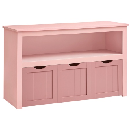 Пейка с място за съхранение и чехли Vasagle Pink 102x30x60 cm