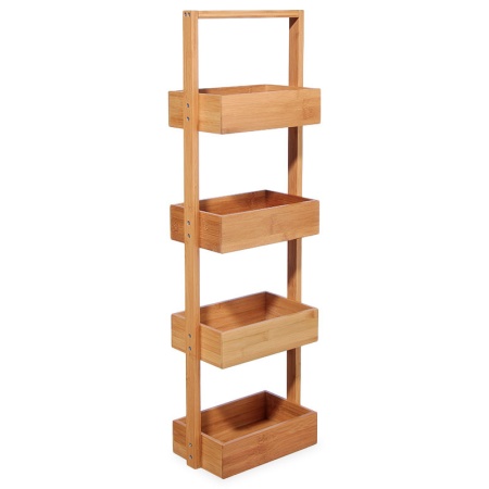 Рафт Ollie от бамбук естествен цвят 28x16x88см