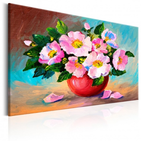 Ръчно рисувана картина - Пролетен букет 60x40 см