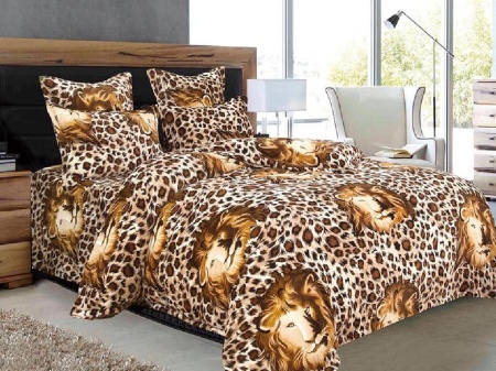 Спално бельо с ластик 180x200 cm, Lion 6 броя (Cocolino)