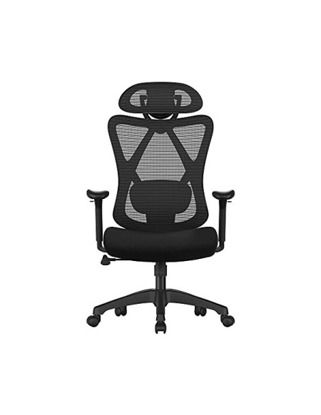 Стол за офис, Songmics, Черен, OBN063B01, 150Kg, 68 x 66 x 125 см