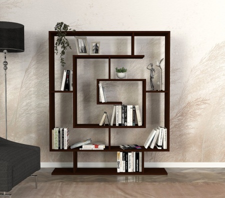 Библиотека Sarmasik Wenge 124,8x149,4x22 cm