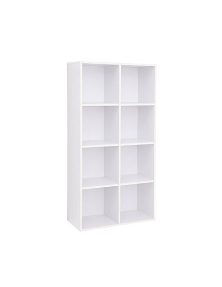 Библиотека Vasagle с 8 куба в цвят бял, LBC24WT, 30 x 130 x 65 см