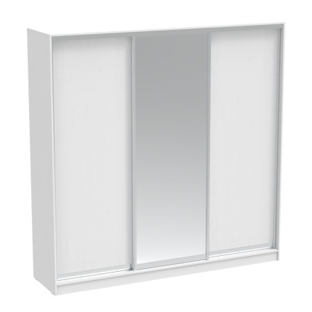 Гардероб за спалня с 2 плъзгащи се врати с огледало Aparador Pako World White 240x60x240 cm