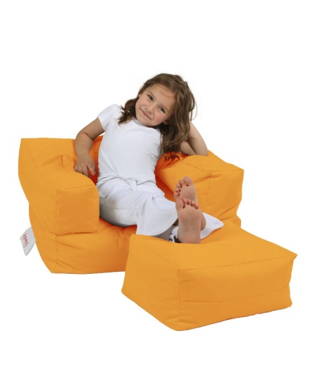 Градински пухен фотьойл Kids Оранжев 40x65x50 см