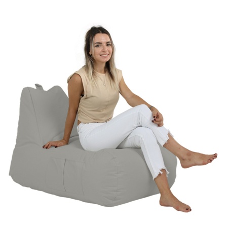 Градински фотьойл с пуф Trendy Grey 105x65x75 cm