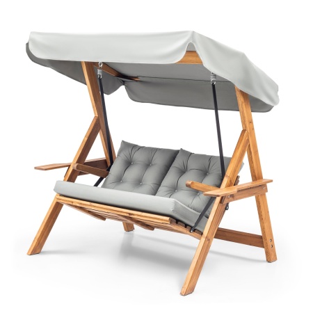 Двоен хамак за люлеене Galata Swing S2 Сив 160x195x120 см