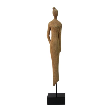 Декоративна фигурка Rezina II мангово дърво и естествен метал 14x8x71 cm
