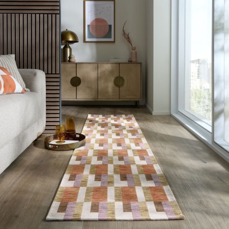 Килим за площ Manhattan Manhattan Riley Block Geo Natural 60X230 cm, Flair Rugs