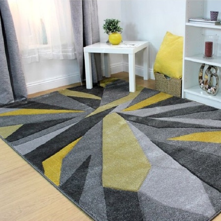 Килим, Shatter, Flair Rugs, охра, 120x170 см