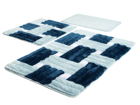 Комплект от 3 изтривалки за баня Piazza Blue (Acryl)