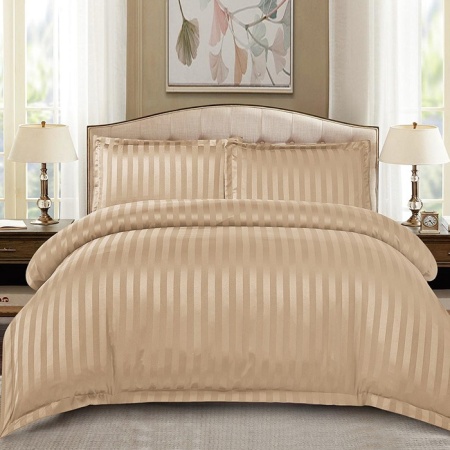 Ленено платно Damasc Stripe Beige 4 броя (Finet)