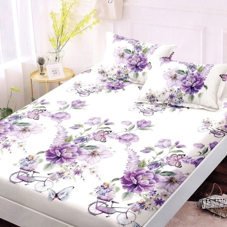 Лист за легло с еластична лента и 2 калъфки за възглавници Roxana 180x200 см (Финет)