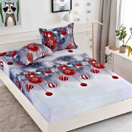 Лист с еластична лента и 2 калъфки за възглавници, Jolly V22, 180x200 см (Финет)