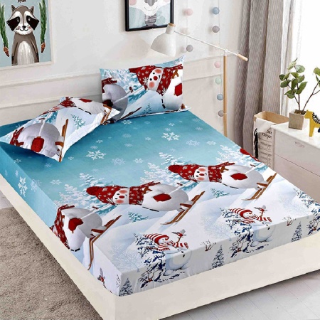 Лист с еластична лента и 2 калъфки за възглавници, Jolly V32, 180x200 см (Финет)