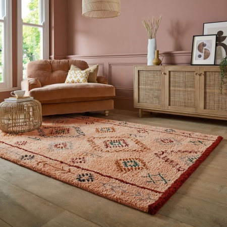 Мароко Сахара Шаги Розов килим Сахара Шаги 160X230 cm, Flair Rugs