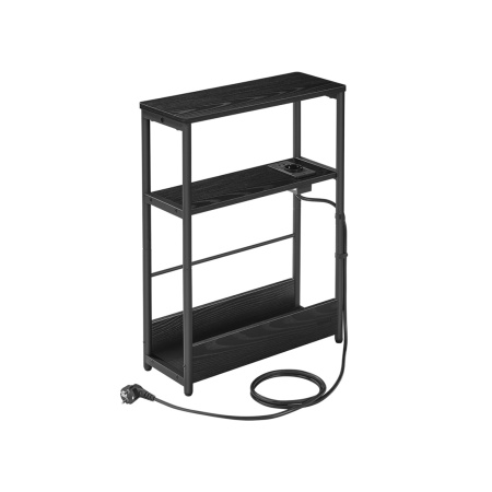Странична масичка с контакт Vasagle Черен 45x18x58 см