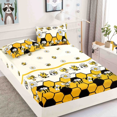 Чаршаф с ластик и 2 калъфки за възглавници Wilson 90x200 cm (Finet)