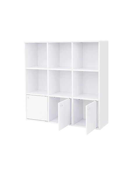 Библиотека Vasagle с 6 куба в бяло, LBC33WT, 97 x 97 x 29 см
