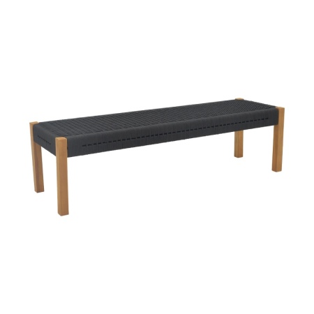 Градинска пейка Uma Boho Pako World Black 120x45x40 cm