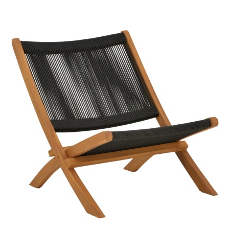 Градински фотьойл Seeal Boho Pako World Black 61x76x72 cm