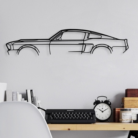 Декоративен метален аксесоар за стена Model-610 Black 70x15 cm