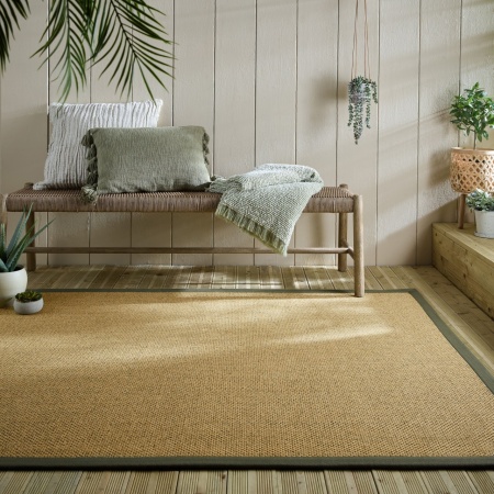 Килим за външна употреба Sisal Look Outdoor Green 120x170 cm, Flair Rugs
