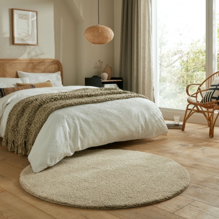 Килим Fluffy пране естествен 180X180 см, кръгъл, Flair Rugs