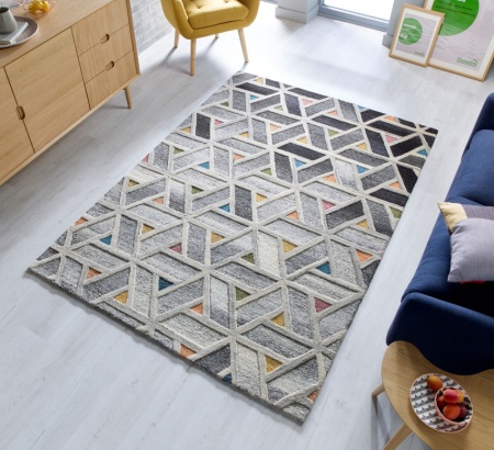 Килим River Сив/Многоцветен 120X170 см, Flair Rugs