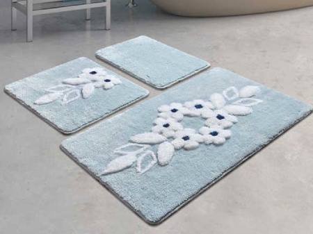 Комплект от 3 изтривалки за баня Bella Blue (Acryl)