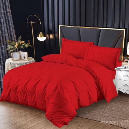 Ленена дамаска 1 лице 140x200 Cora Red, 4 части (Finet)