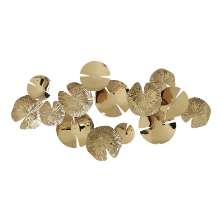 Метална декорация за стена Lily Pako Pako World Golden 130x64.5x6 cm