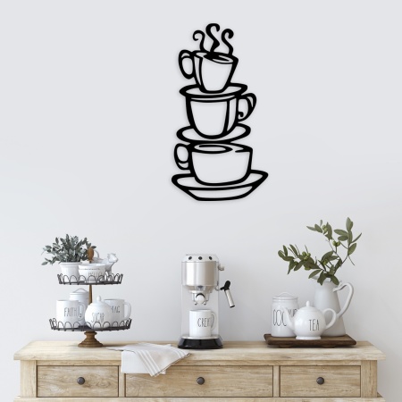 Метална картина Coffee Черен 40x75 см