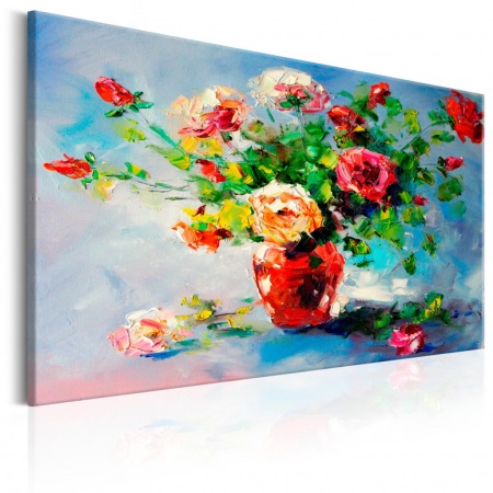 Ръчно рисувана картина - Красиви рози 120x80 см
