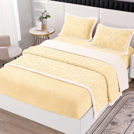 Спално бельо с ластик 180x200 Comfy V9 Жълт (Коколино)