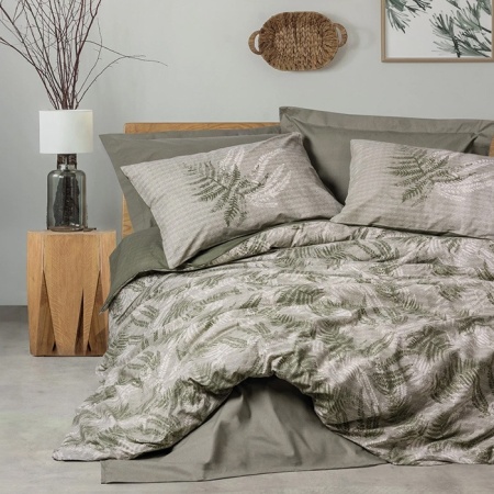 Спално бельо Frond Khaki (100% памук)