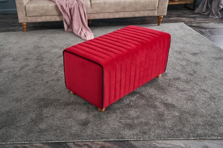 Табуретка пейка Мейбъл червена 80x40x40 см