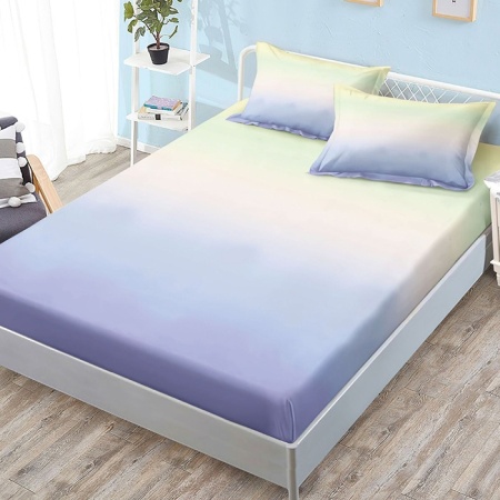 Чаршаф с ластик и 2 калъфки за възглавници Junne Rainbow V9 180x200 cm (Finet)