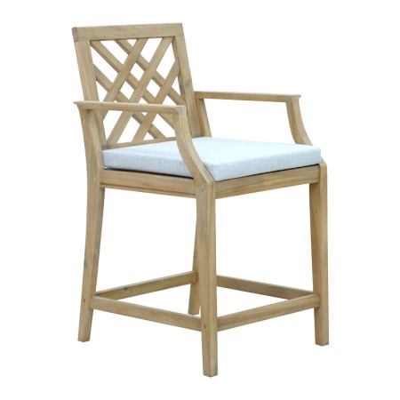 Бар табуретка за градина Amalfi Бежов 59x63.5x104.9 см