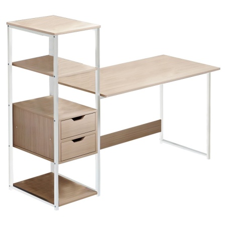 Бюро с етажерка за книги Zayn ΙΙ Pako World Natural 107x40x110 cm