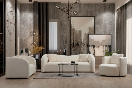 Диван за 2 места Asos Крем 170x76x75 см