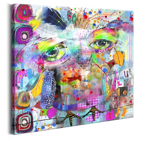 Картина - Цветна сова 40x40 см