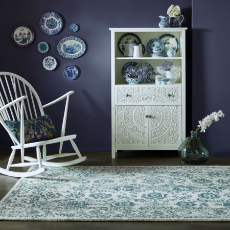 Килим Yasmin Ivory/Син 160X230 см, Flair Rugs