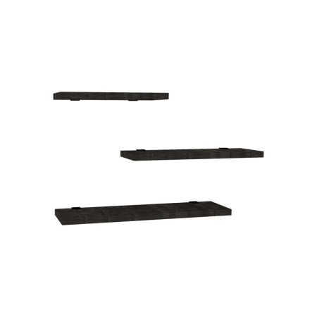 Комплект от 3 стенни рафта Leila Pako World Anthracite 40x14x2 cm