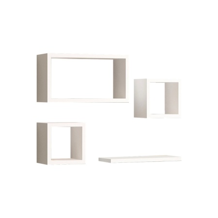 Комплект стенни рафтове 3 части Babine Pako World White 84x15x44 cm