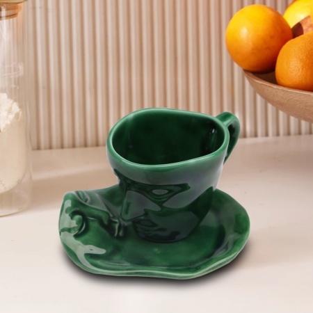 Комплект чаши, 2 броя HMY Зелено 15x15x15 см