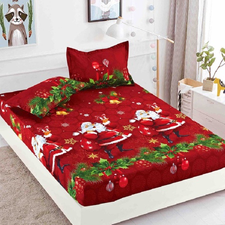 Лист с еластична лента и 2 калъфки за възглавници, Jolly V11, 180x200 см (Финет)