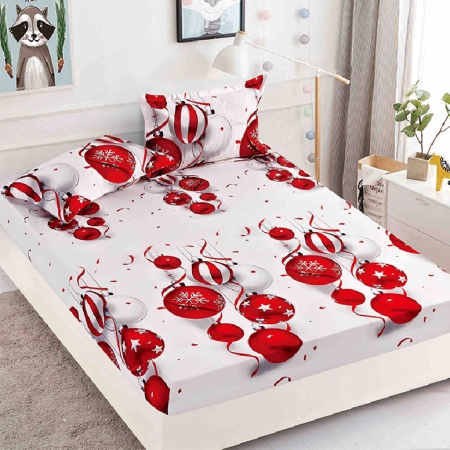 Лист с еластична лента и 2 калъфки за възглавници, Jolly V24, 180x200 см (Финет)