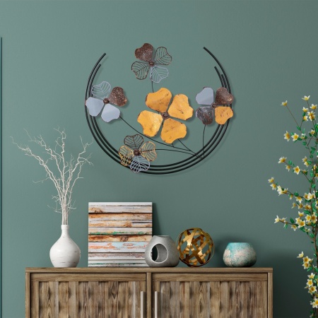 Метална картина Haiyang Многоцветна 70x62x4 см